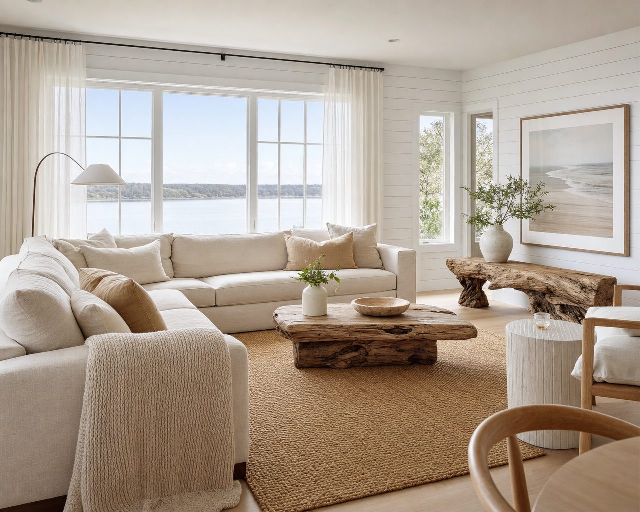 Coastal: Light oak · airy linen