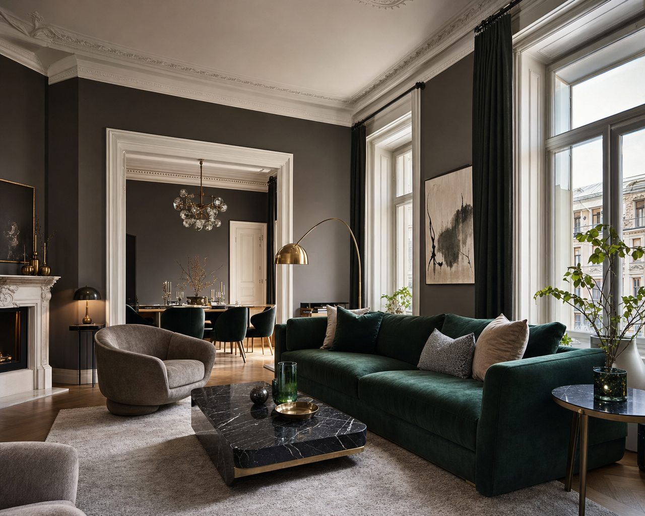 Luxury: Warm materials · deep tones