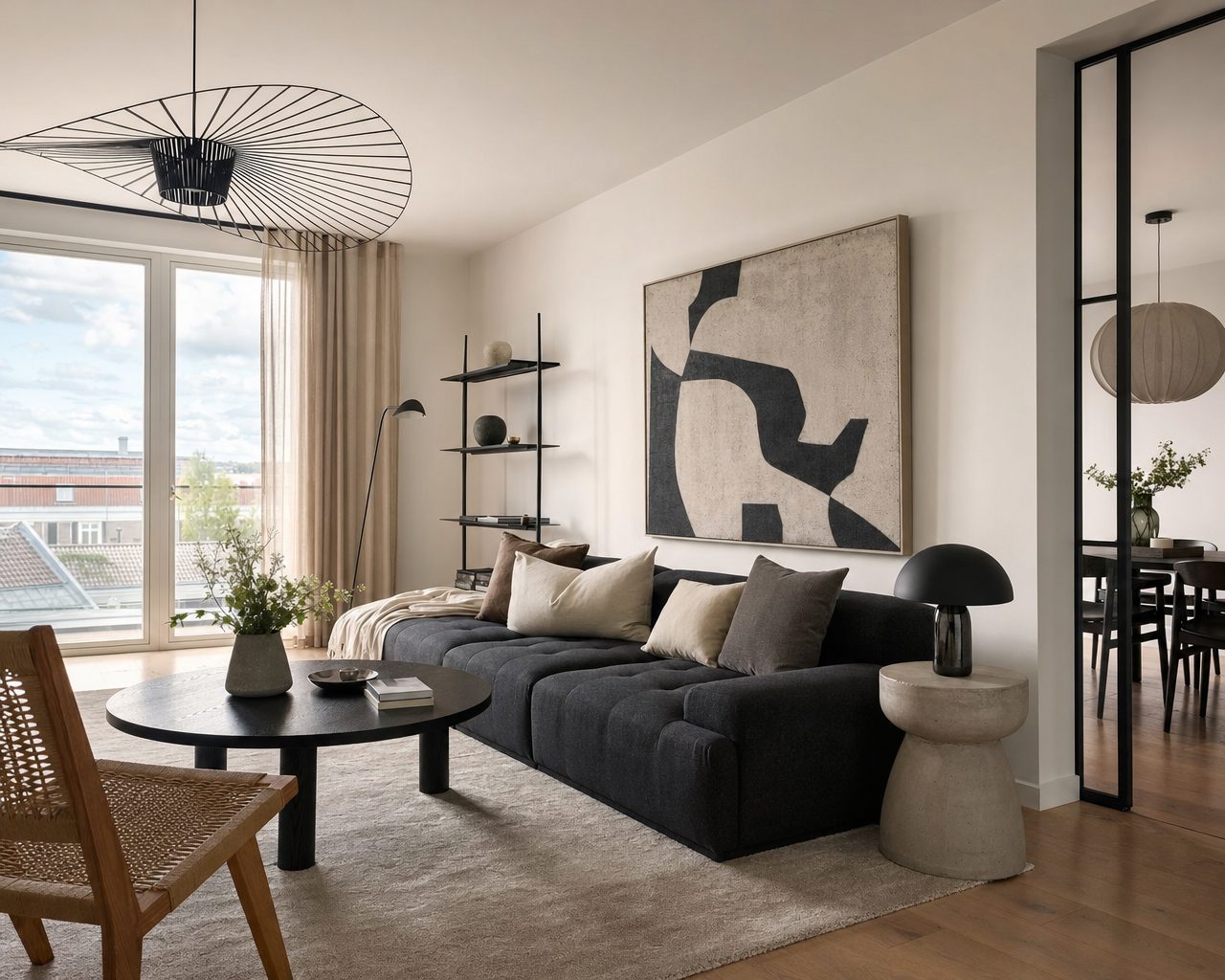Modern: Clean lines · neutral palette