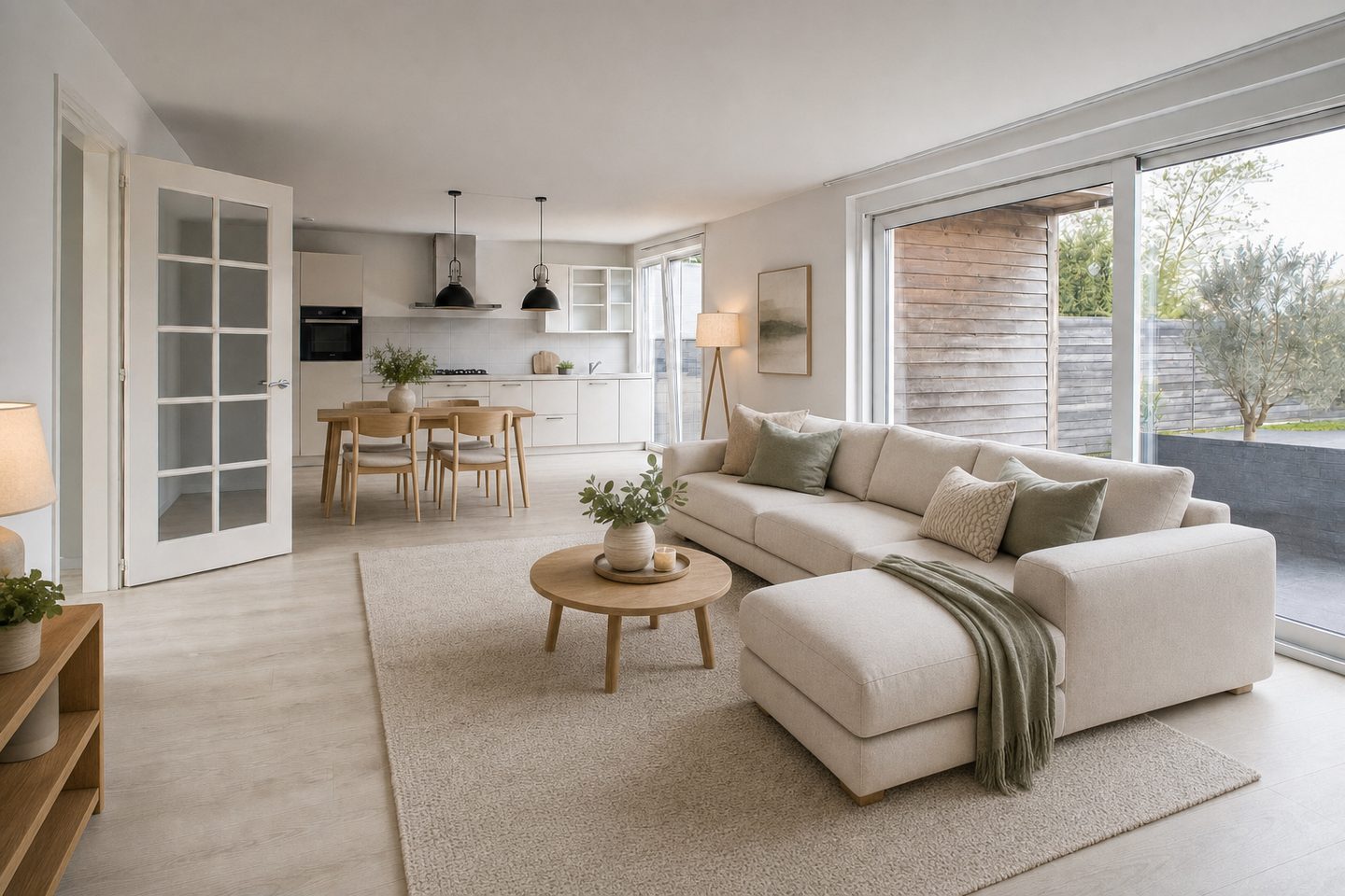 Woonkamer gezinswoning, Filmwijk — Gestyled