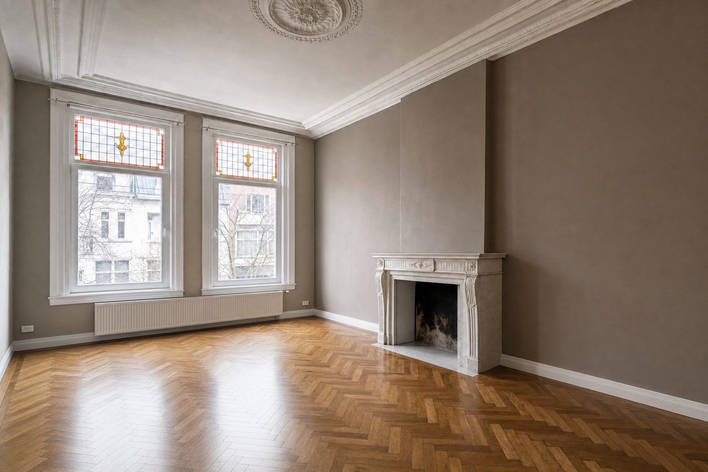 Salon belle-époque herenhuis, Zurenborg — Opgeruimd
