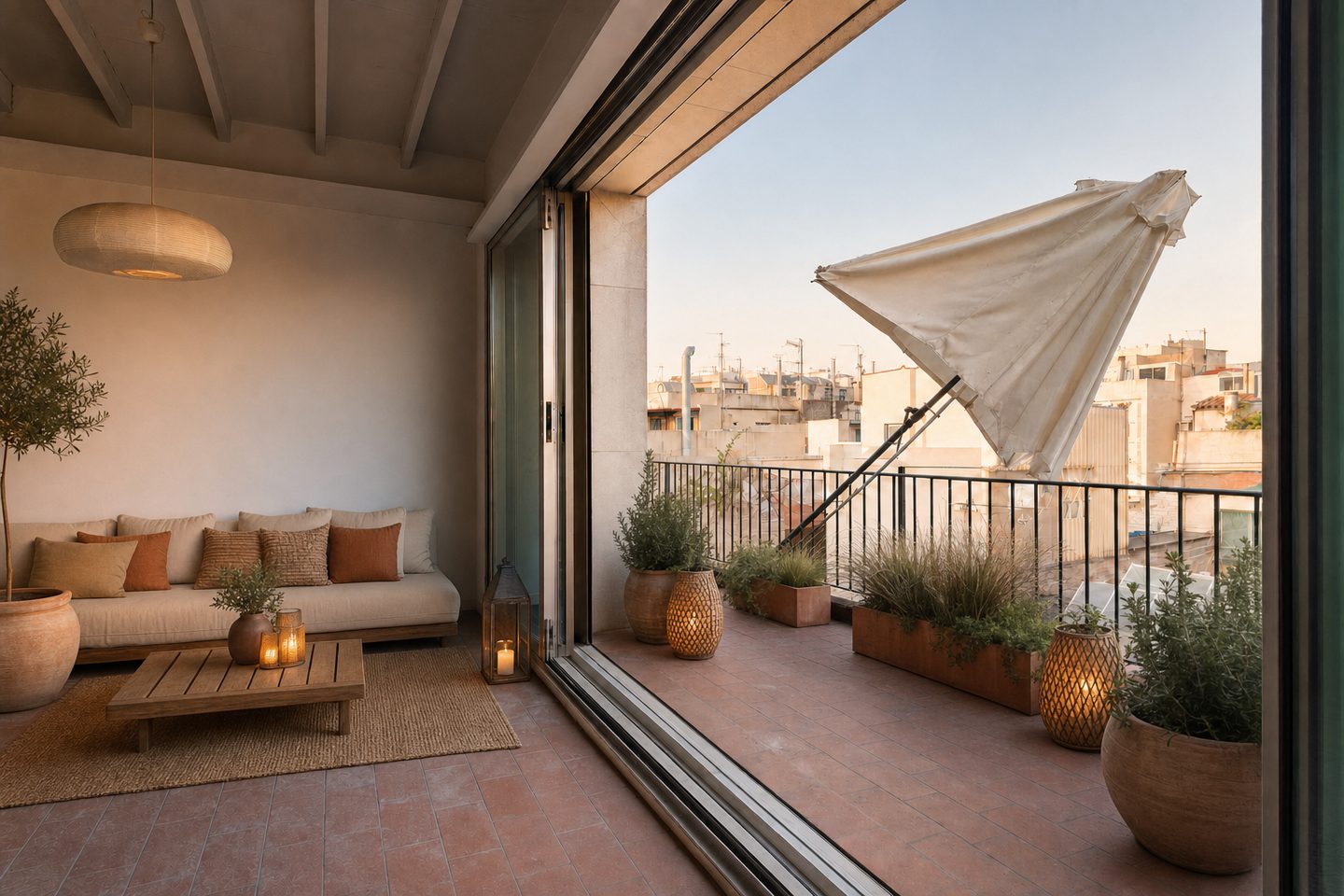 Ático con terraza, Gràcia — Ambientado