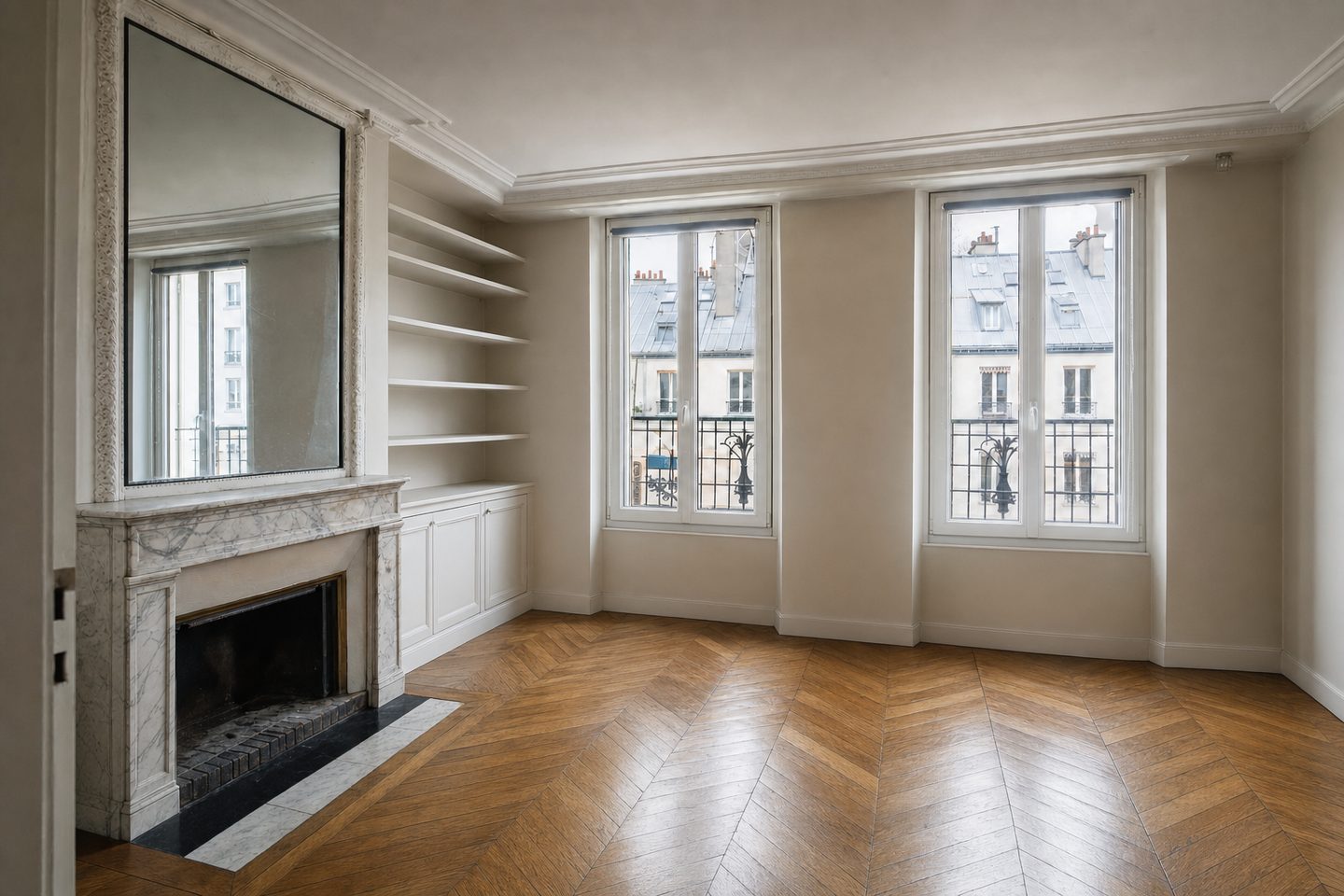 Pièce de vie familiale près du square des Batignolles — Désencombré