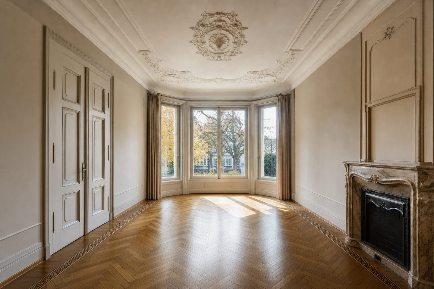 Salon mit Erker, Kirchenfeld — Entrümpelt