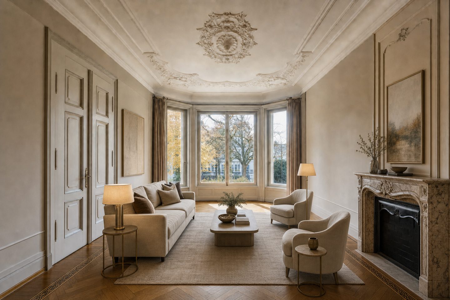 Salon mit Erker, Kirchenfeld — Eingerichtet