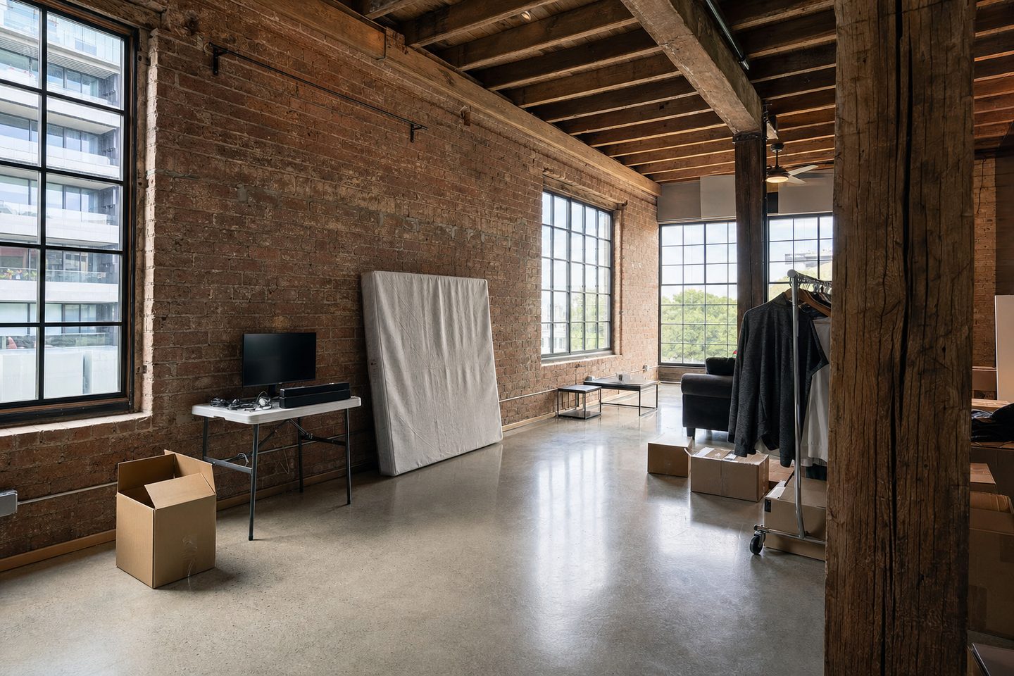 Woolstore apartment living room, Teneriffe — Original