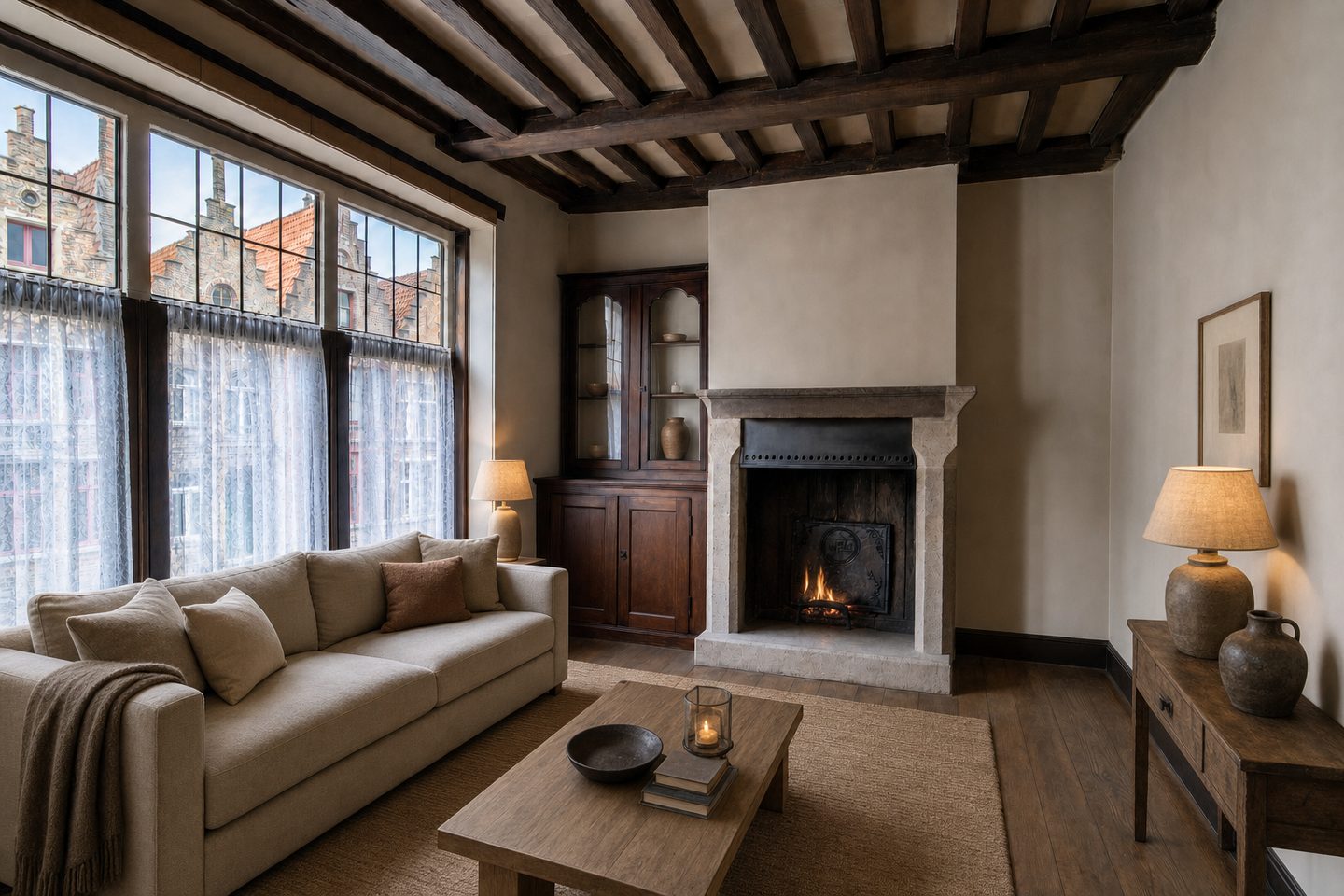Woonkamer burgerhuis binnen de vesten — Gestyled