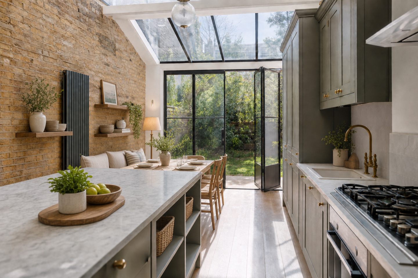 Side-return kitchen-diner, Abbeville Village — Staged