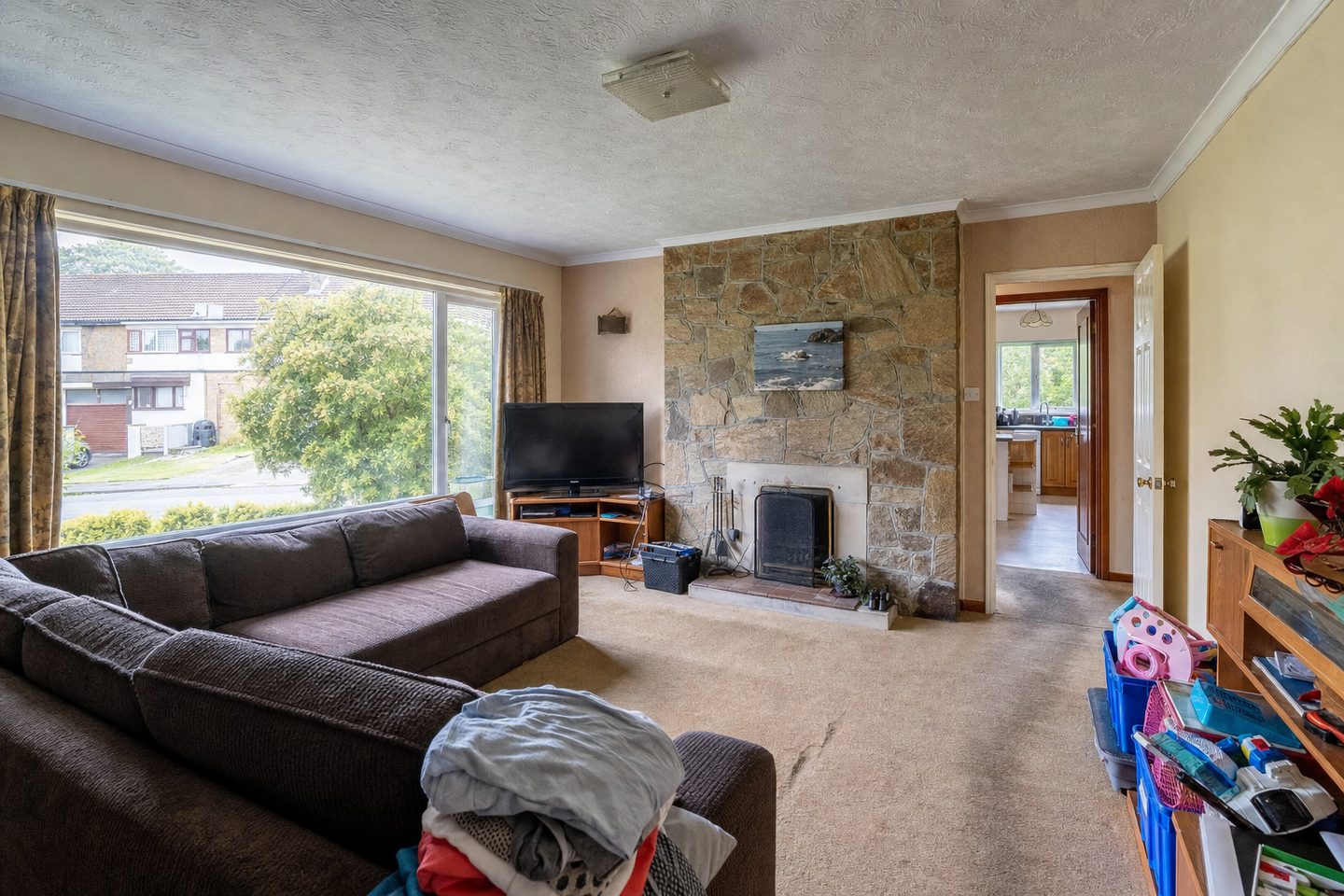 1970s semi living room, Douglas — Original