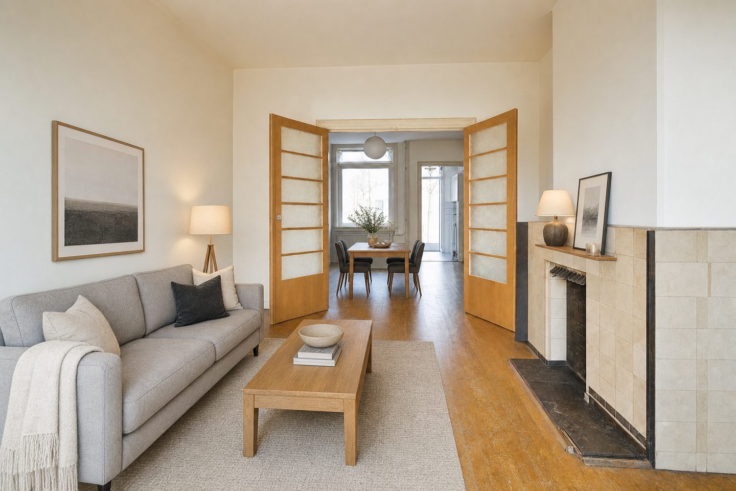 Woonkamer jaren-30 tussenwoning, Wippolder — Gestyled