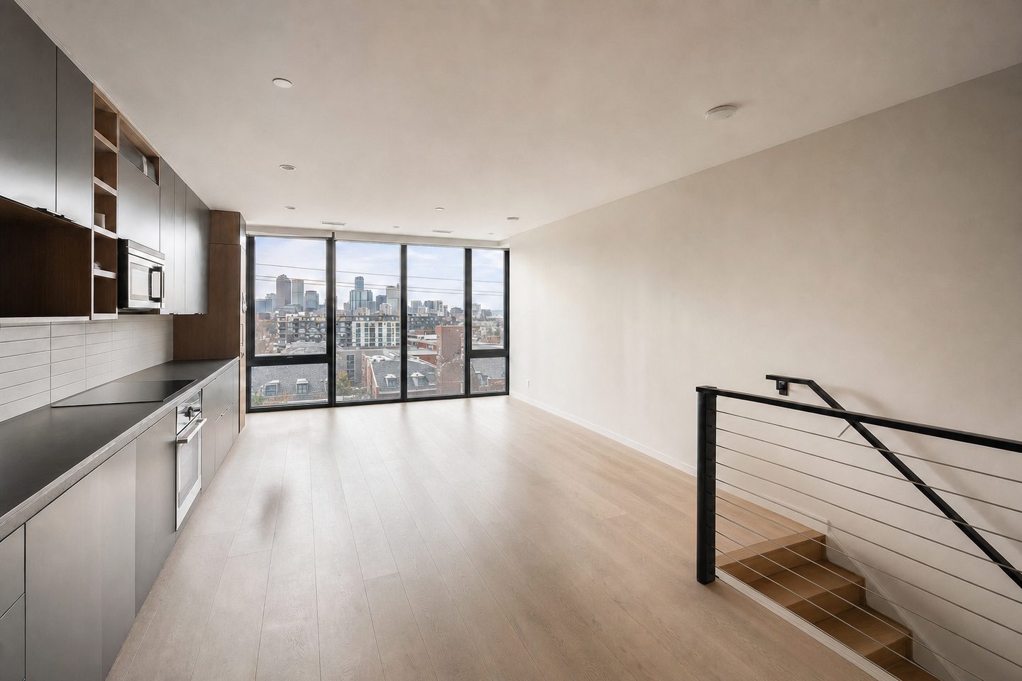 Slot-home living level, LoHi — Decluttered
