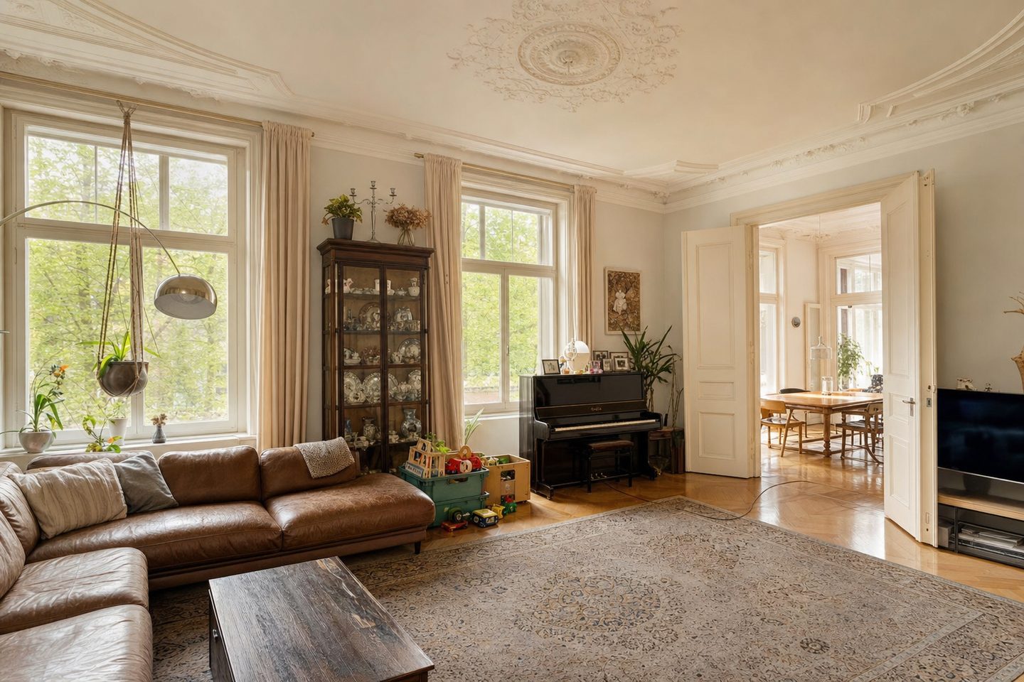 Jugendstil-Wohnzimmer, Oberkassel — Original