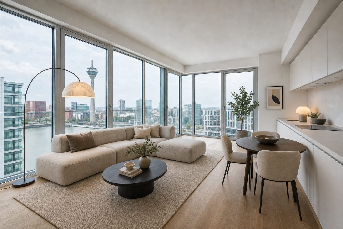 Neubau-Wohnung, Medienhafen — Eingerichtet