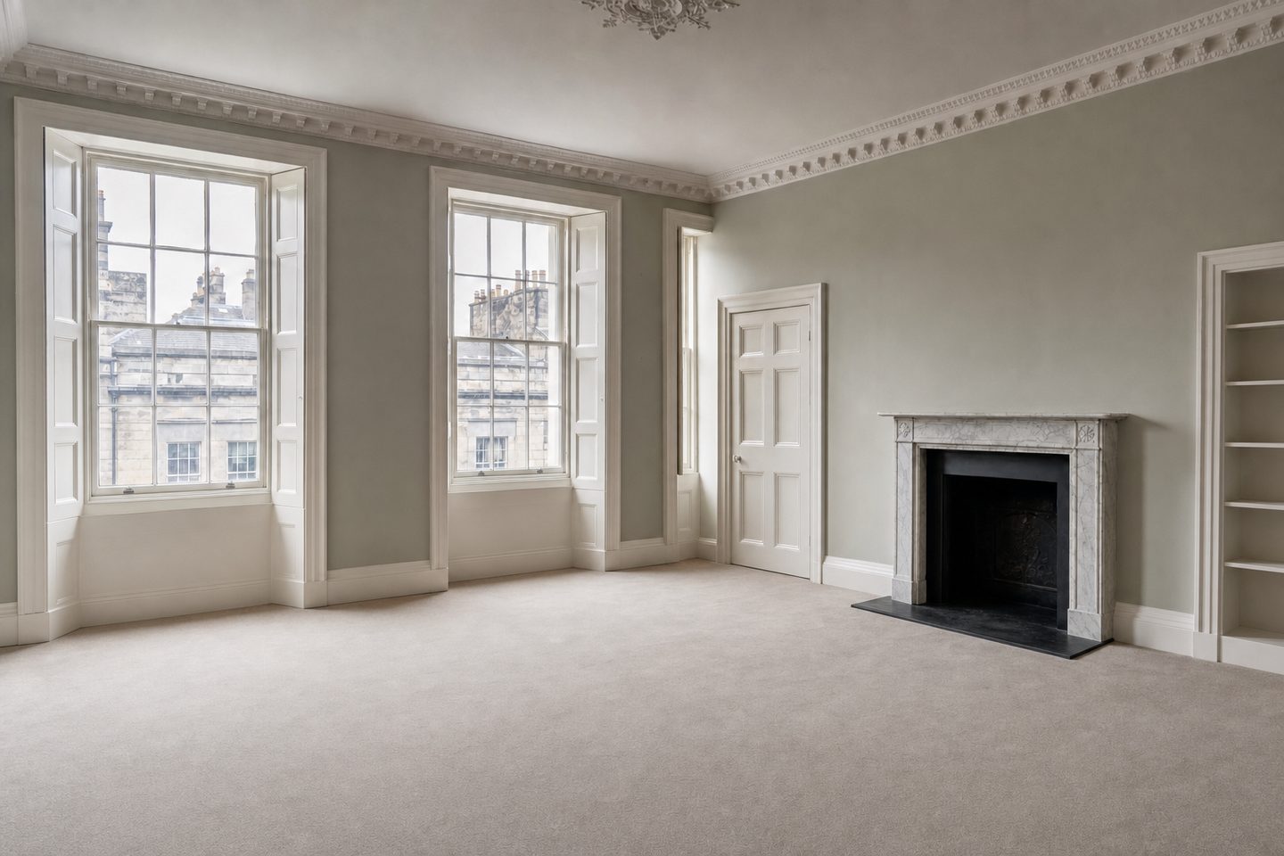 Georgian drawing room, New Town — Decluttered