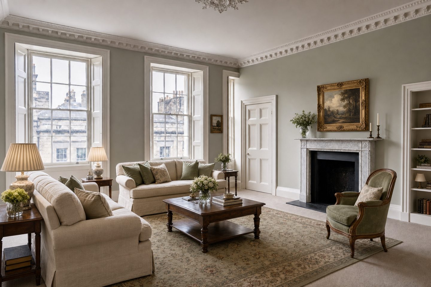 Georgian drawing room, New Town — Staged