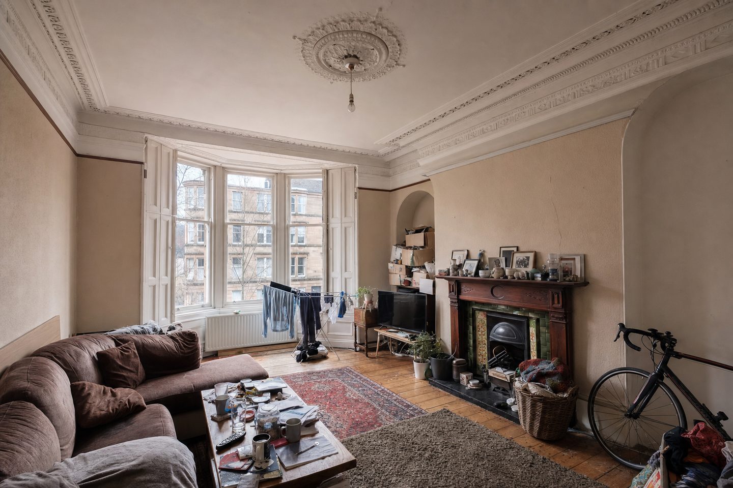 Tenement front room, Hyndland — Original
