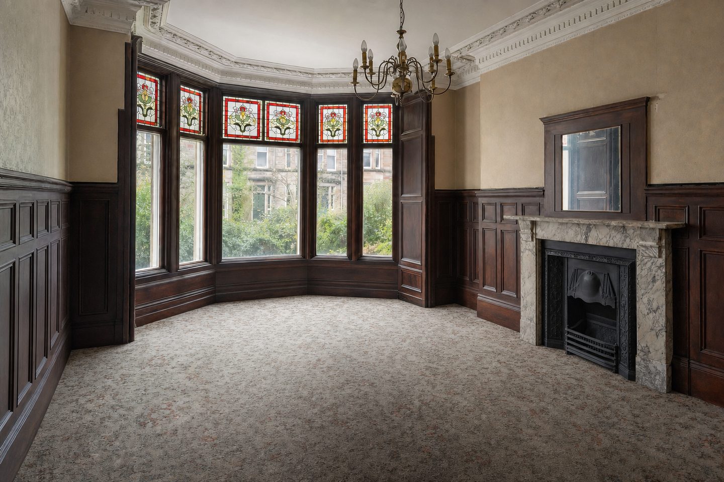 Villa dining room, Pollokshields — Decluttered