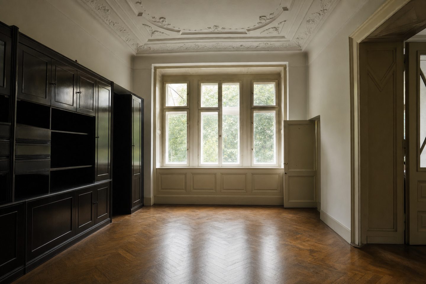 Gründerzeit-Wohnzimmer, Geidorf — Entrümpelt