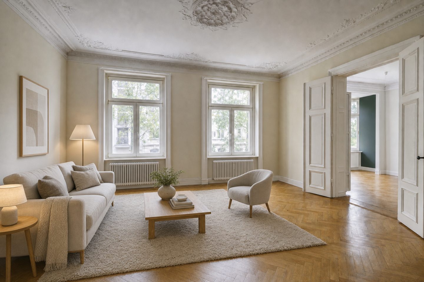 Gründerzeit-Wohnzimmer, List — Eingerichtet