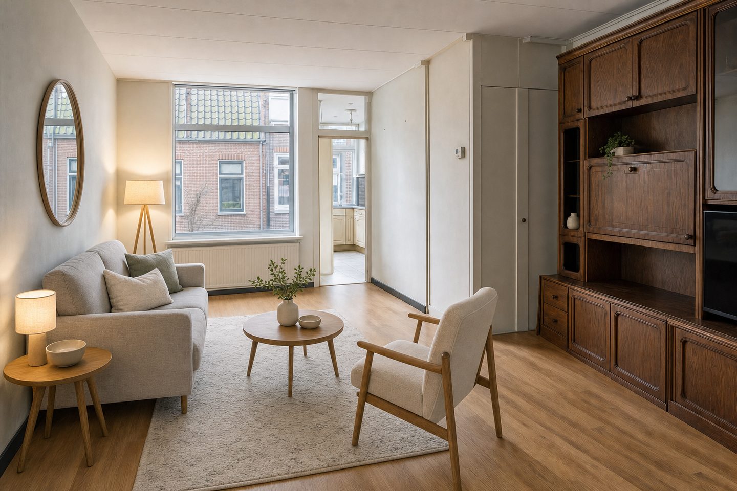 Woonkamer arbeiderswoning, De Kooi — Gestyled