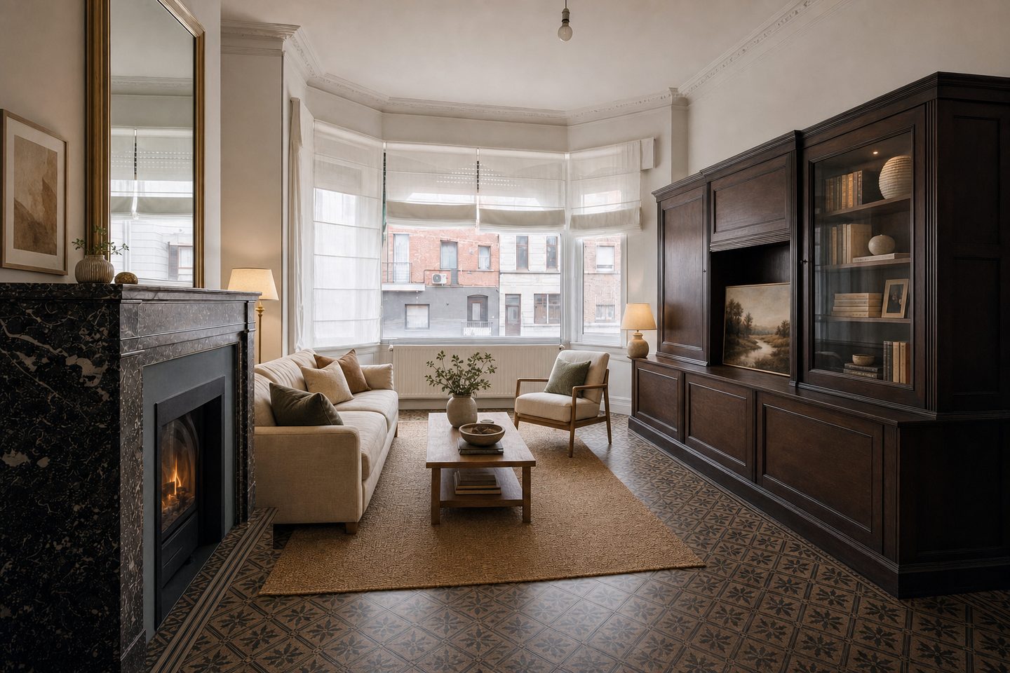 Séjour de maison 1930, Saint-Maurice — Mis en scène