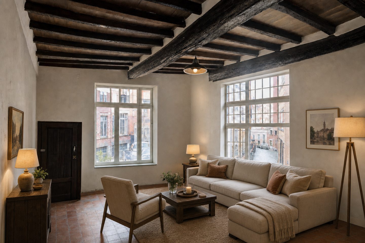 Appartement à poutres, Vieux-Lille — Mis en scène
