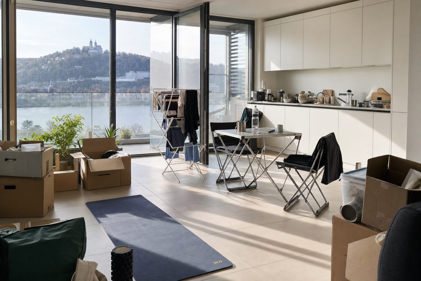 Neubau-Wohnküche mit Pöstlingbergblick, Urfahr — Original