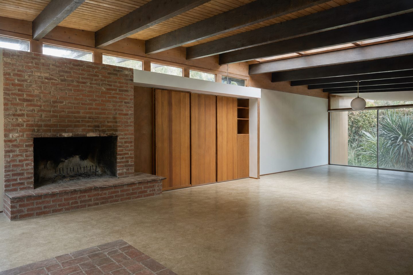 Mid-century living room, Silver Lake — Decluttered