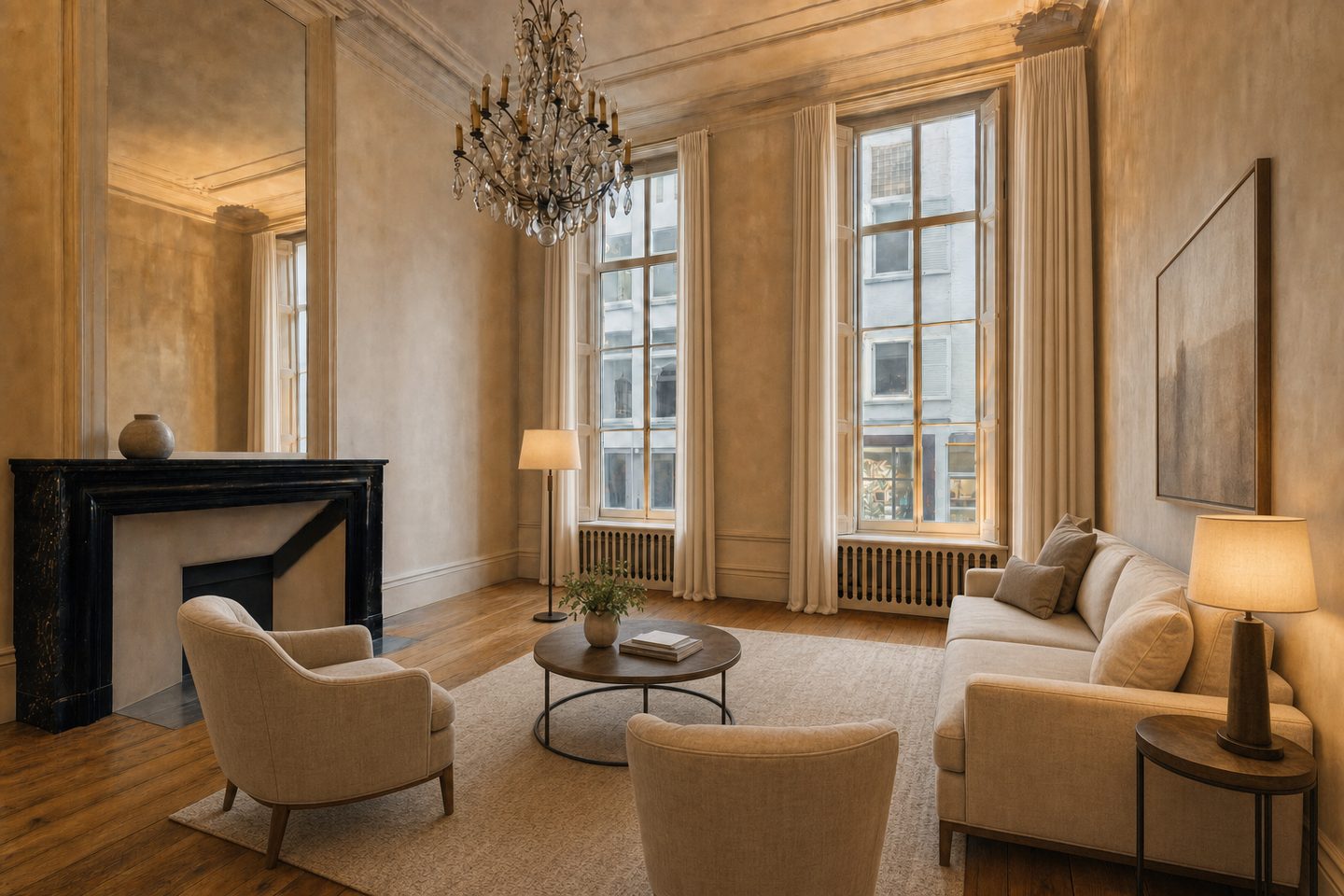 Woonkamer herenhuis, Wyck — Gestyled