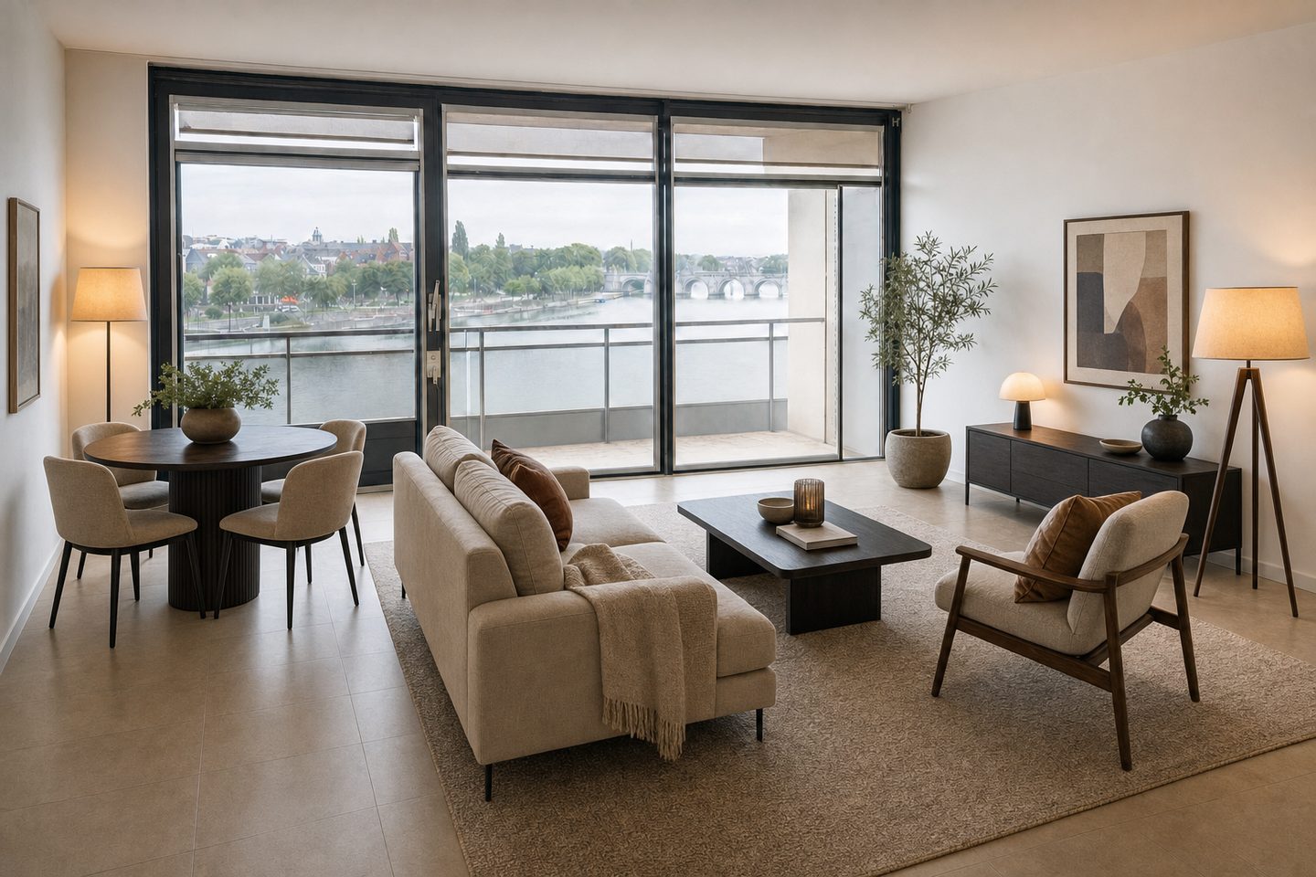 Woonkamer appartement, Céramique — Gestyled