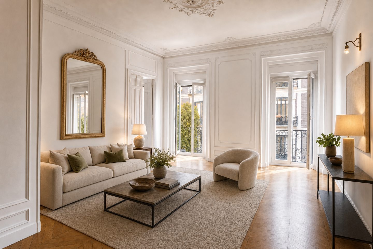 Salón clásico, barrio de Salamanca — Ambientado