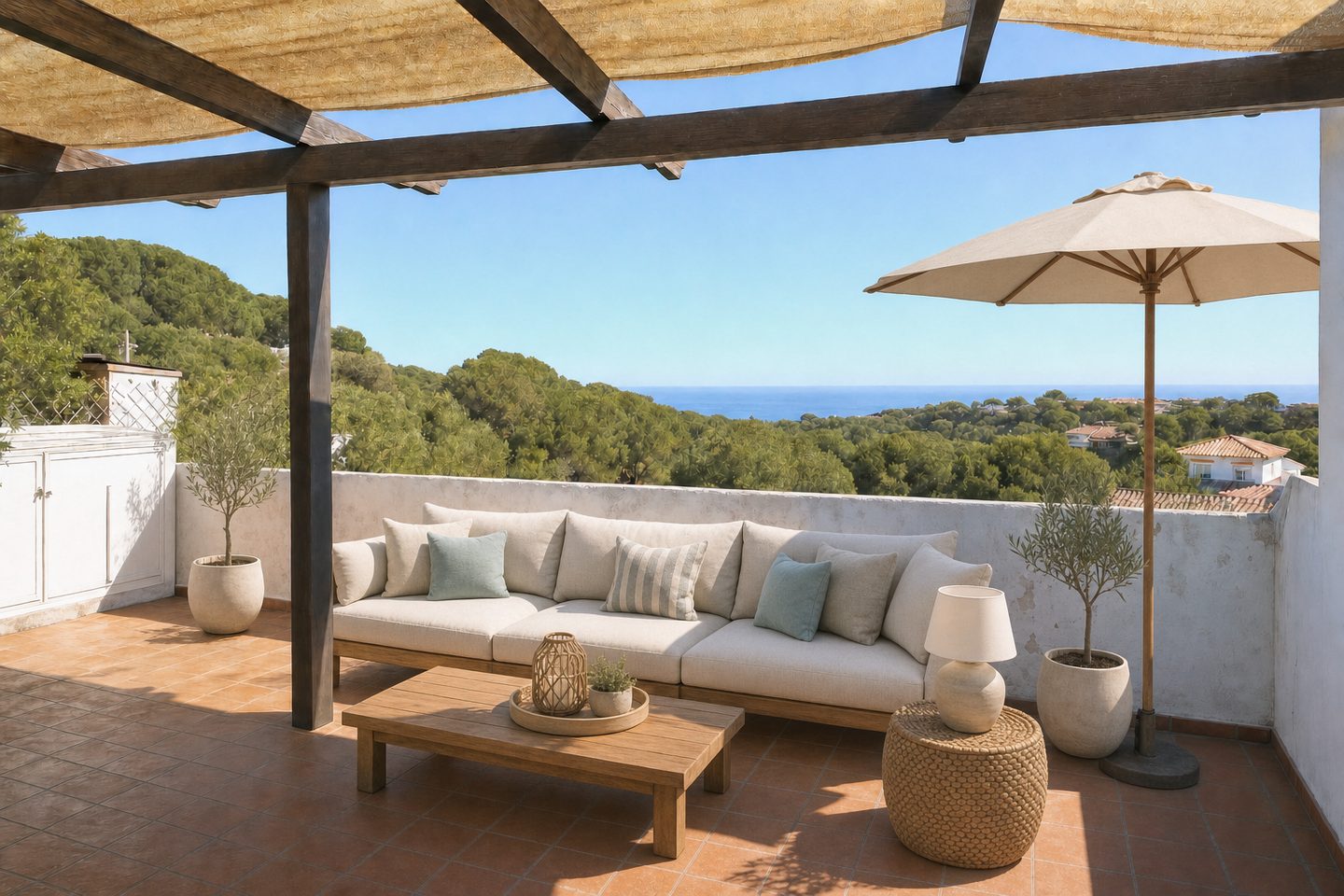 Terraza de ático, Elviria — Ambientado
