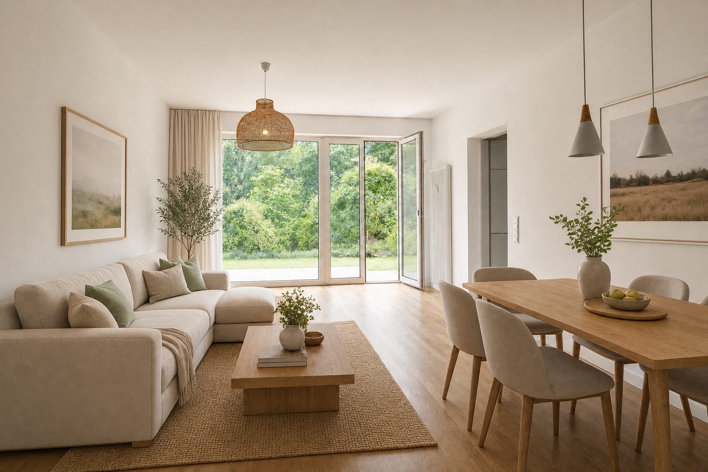 Gartenwohnung, Bogenhausen — Eingerichtet