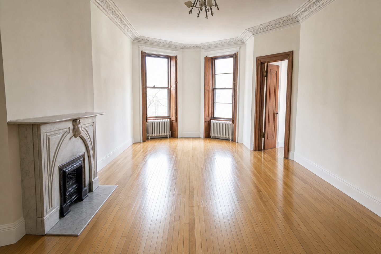 Brownstone parlor, Brooklyn — Decluttered