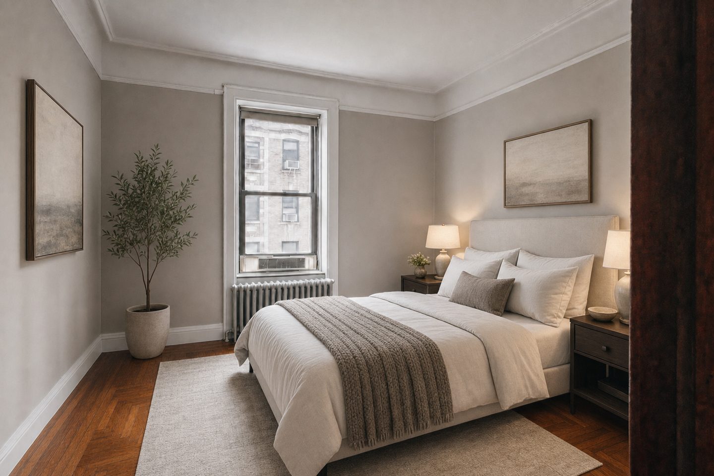 Pre-war one-bedroom, Manhattan — Staged