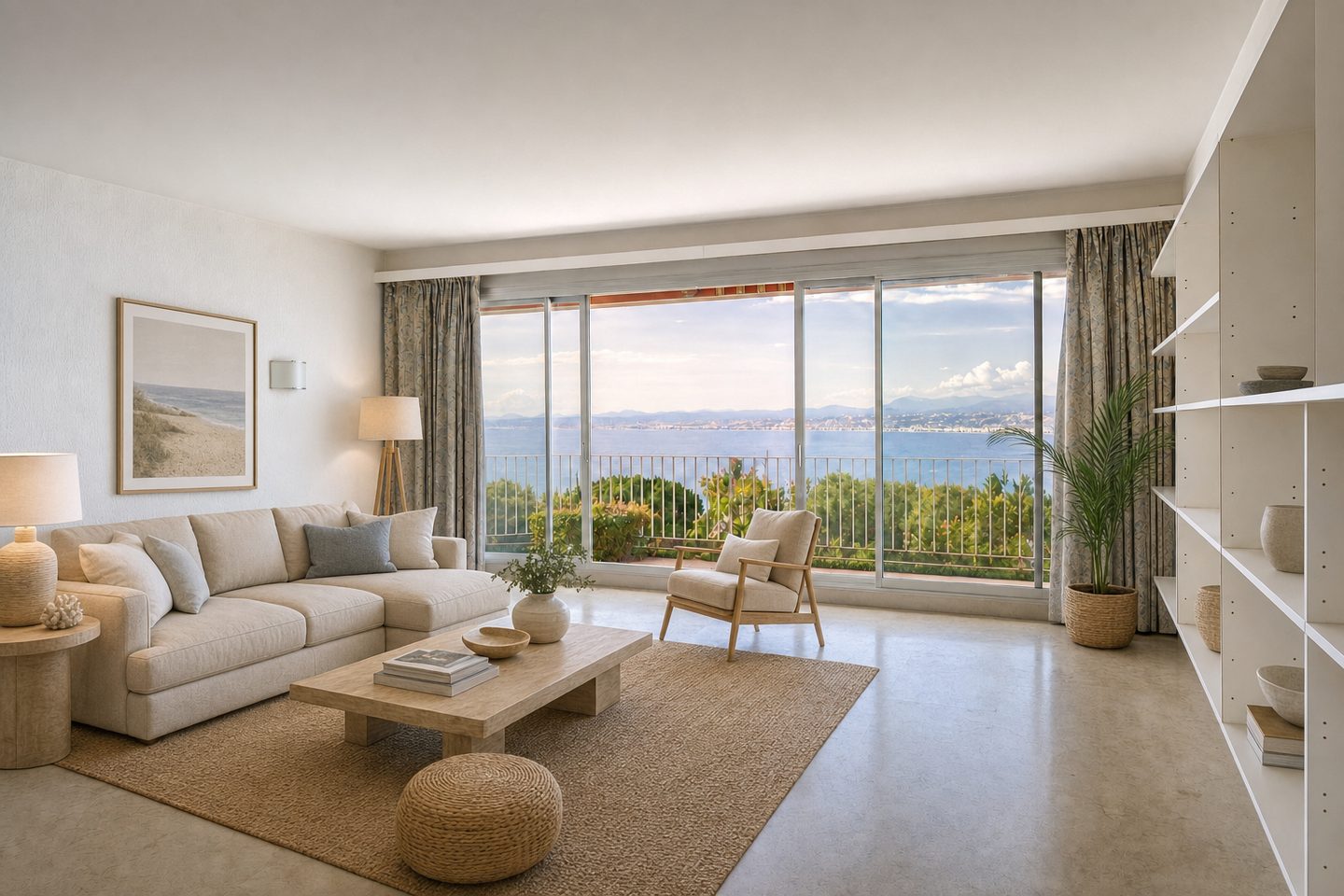 Appartement vue mer, Mont Boron — Mis en scène