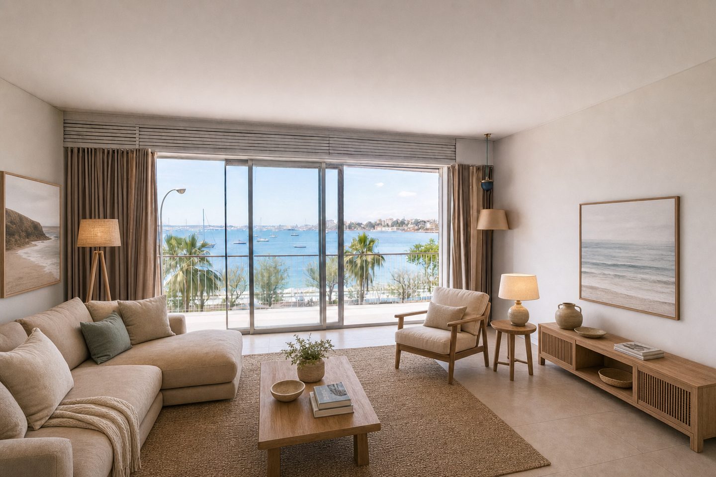 Apartamento frente al mar, Portixol — Ambientado