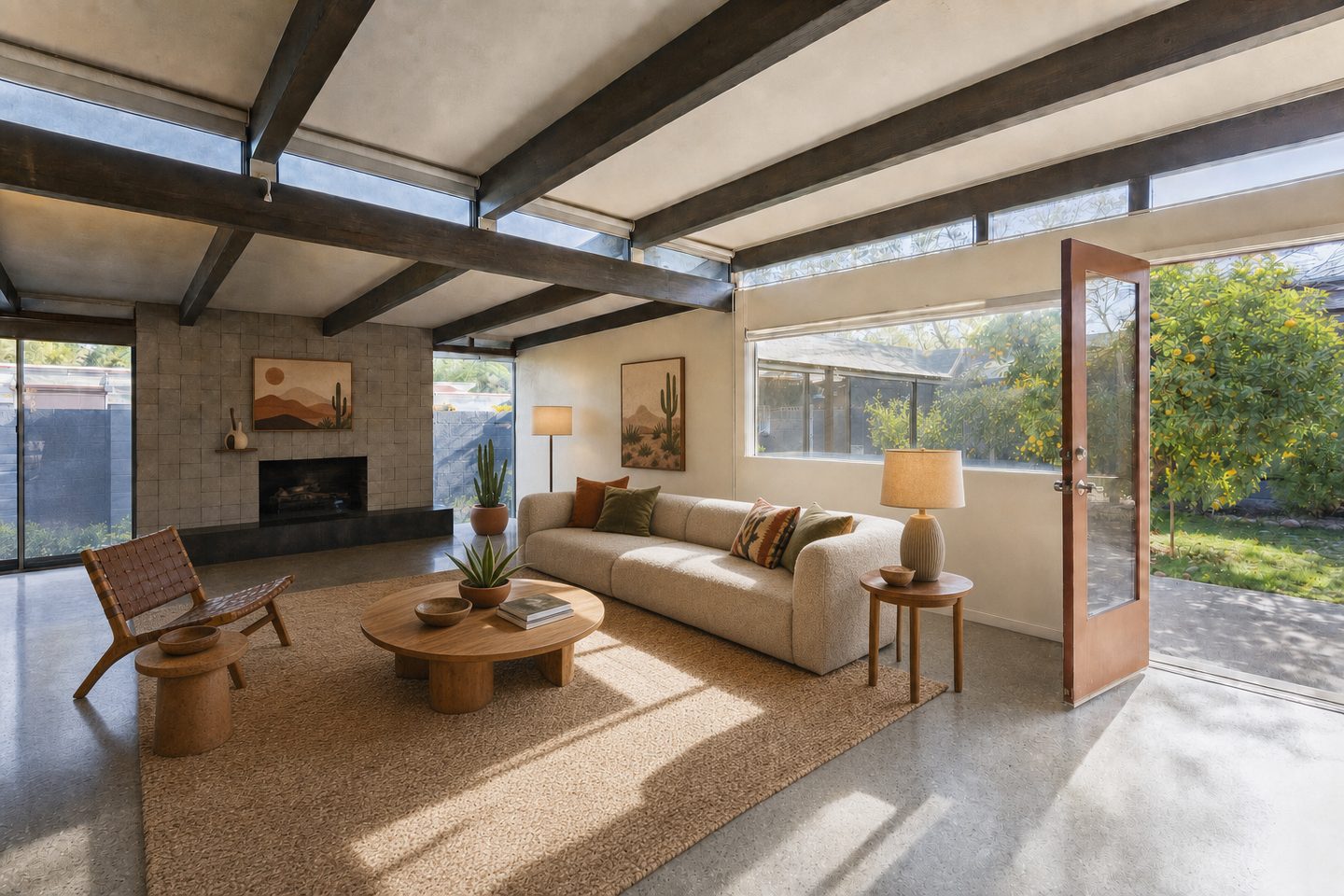 Haver ranch living room, Arcadia — Staged