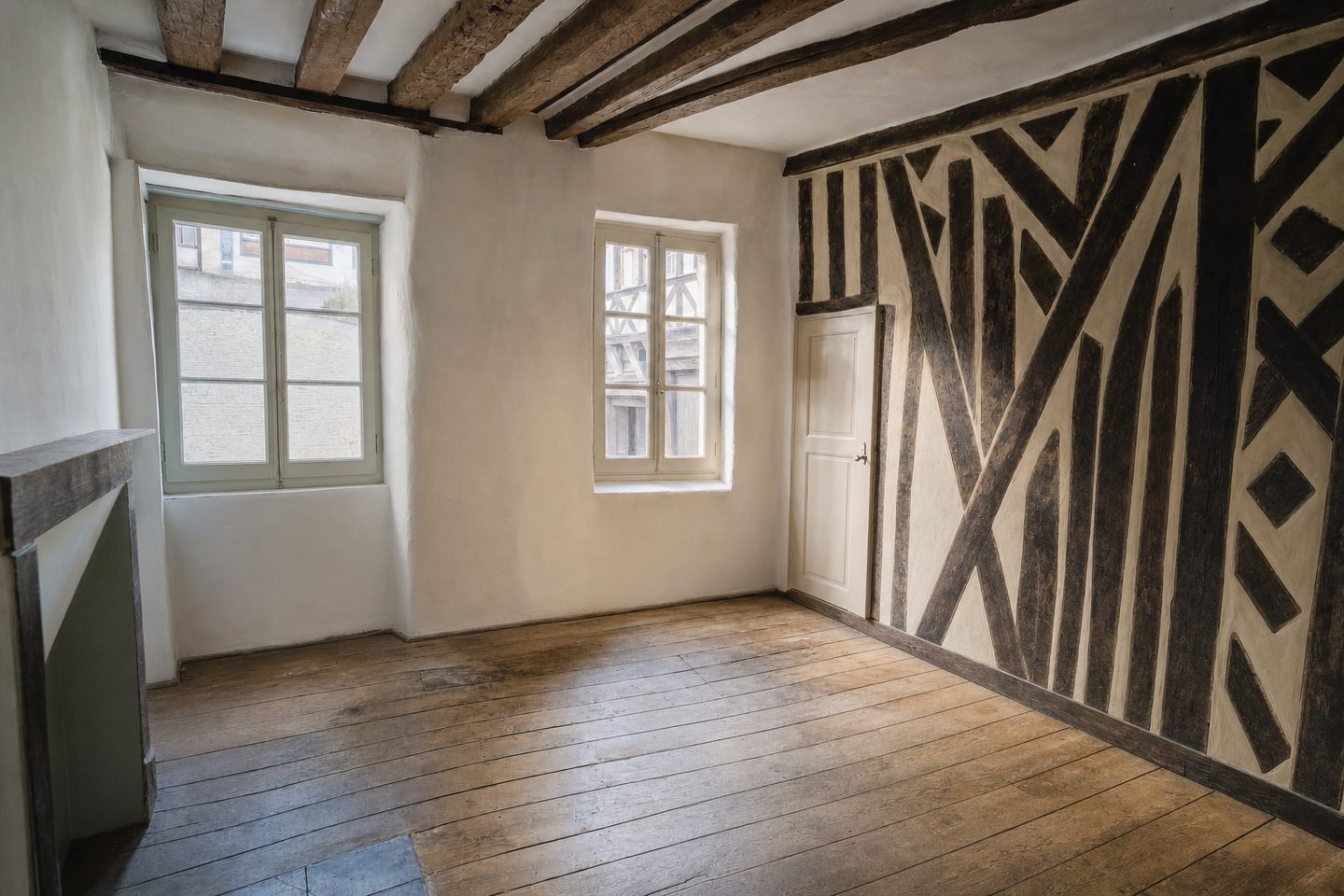Séjour à pans de bois, centre historique — Désencombré