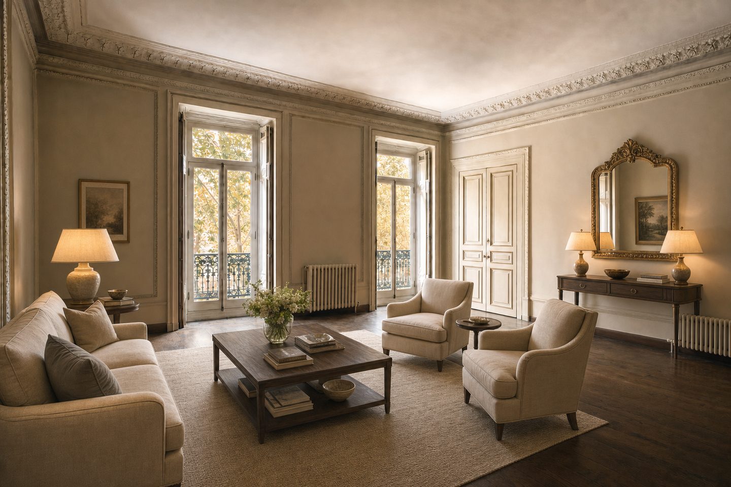 Salón de finca señorial en Recoletos — Ambientado