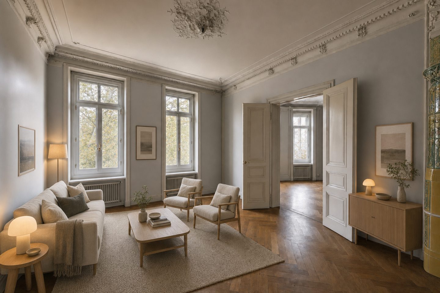 Séjour wilhelmien, Neustadt — Mis en scène