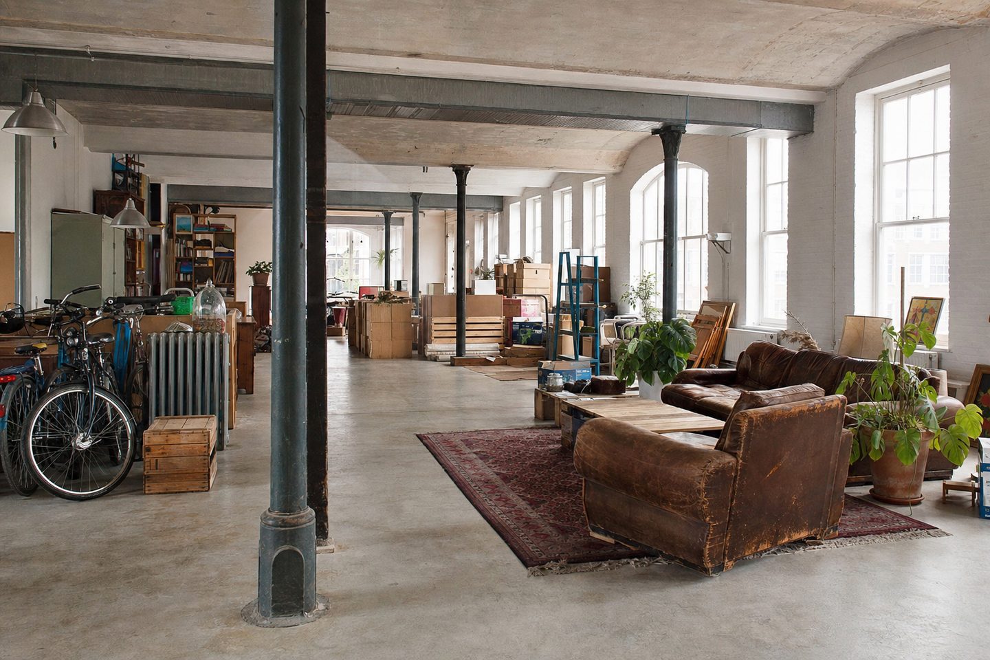 Loft in herbestemde textielfabriek, Spoorzone — Origineel