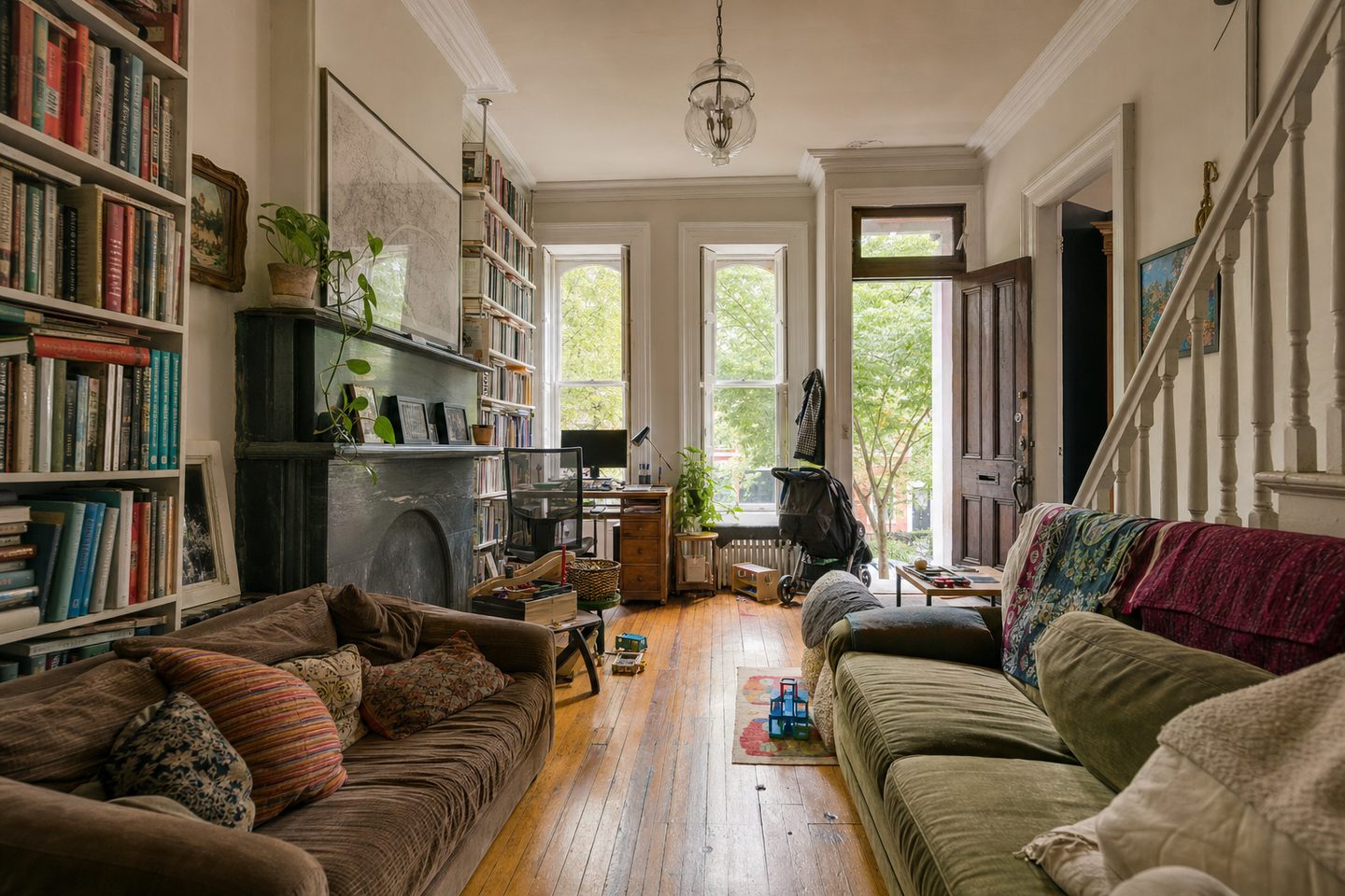 Victorian rowhouse parlor, Capitol Hill — Original