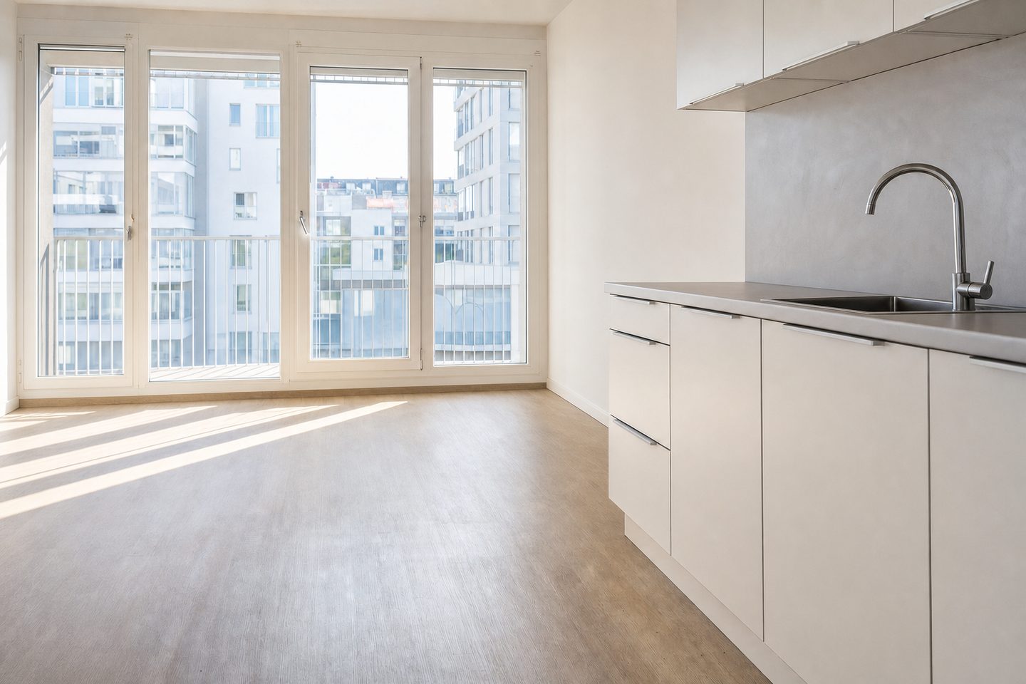 Wohnküche mit Loggia, Donaustadt — Entrümpelt