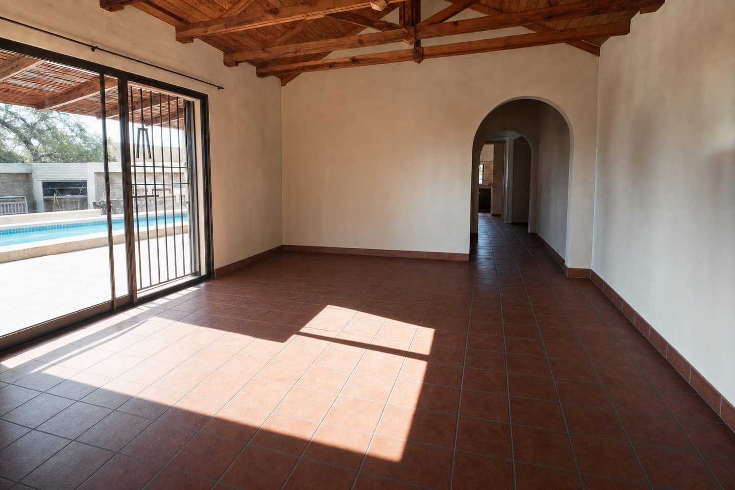 Villa living room, Klein Windhoek — Decluttered