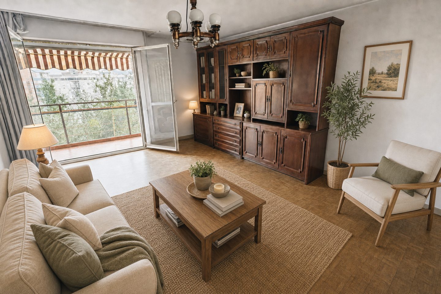 Salón familiar, Romareda — Ambientado
