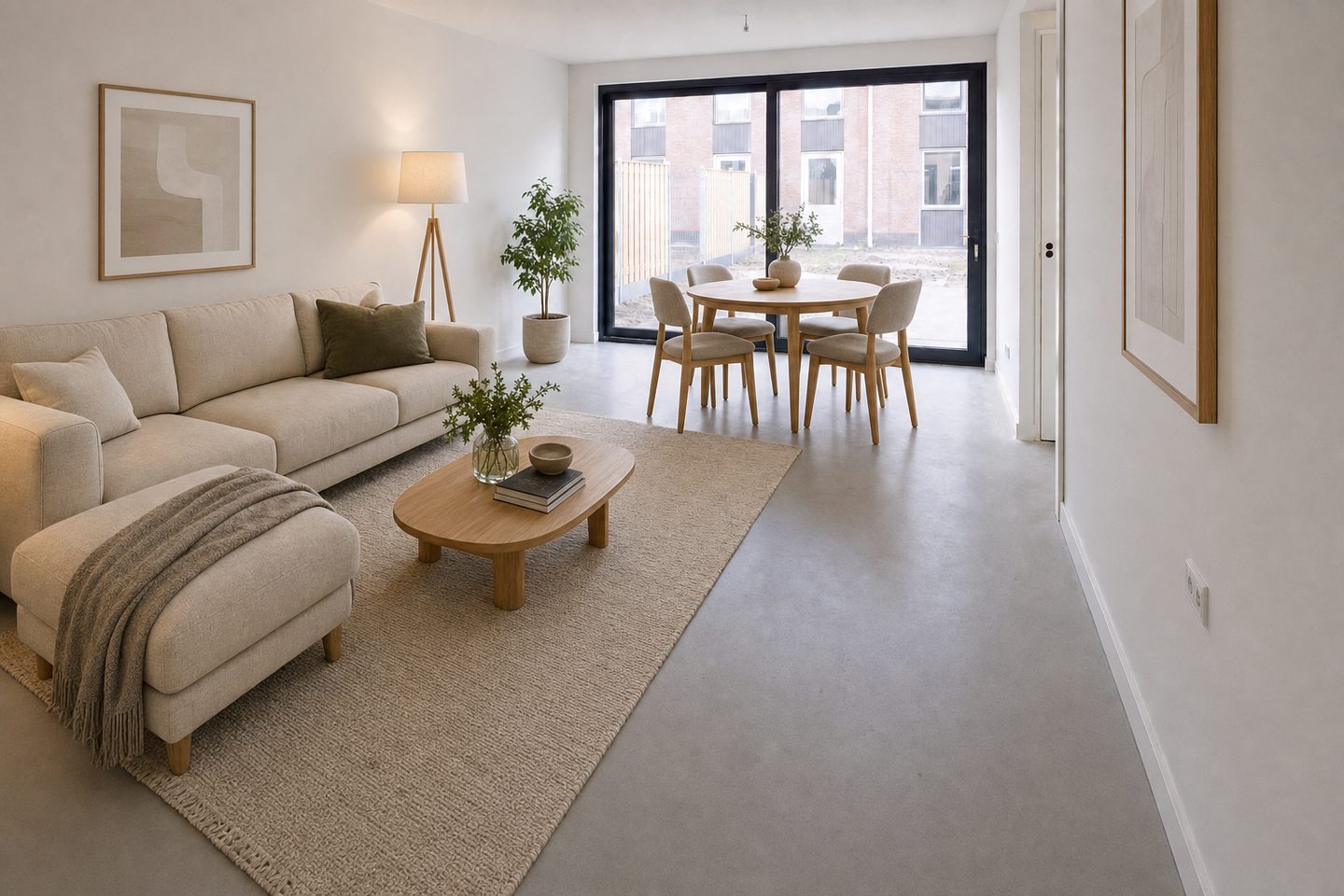 Woonkamer nieuwbouw, Breezicht — Gestyled