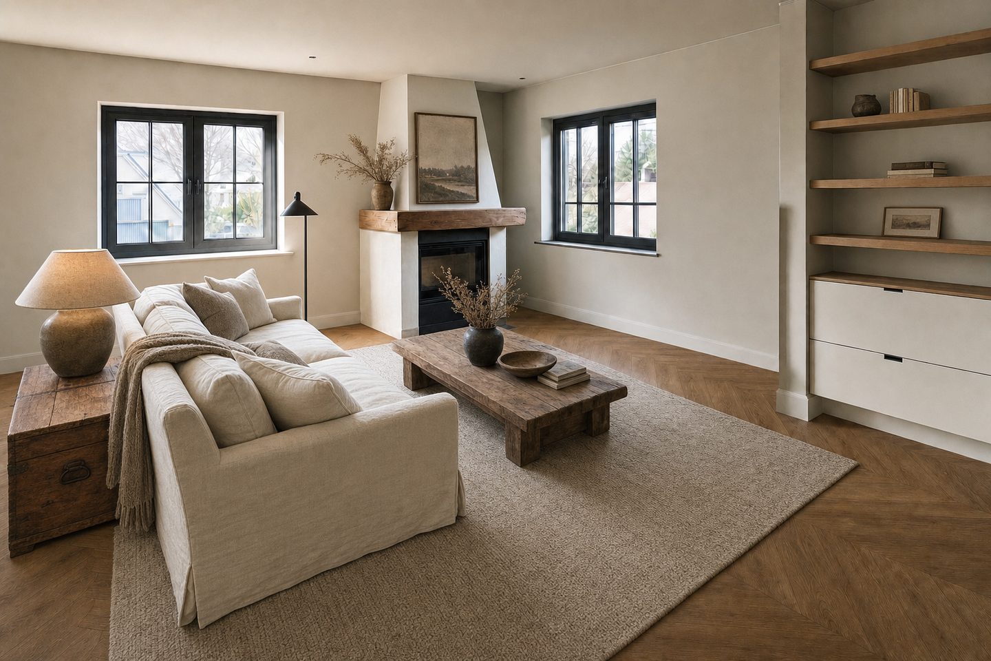 Das Wohnzimmer im modernen Landhausstil — In diesem Stil
