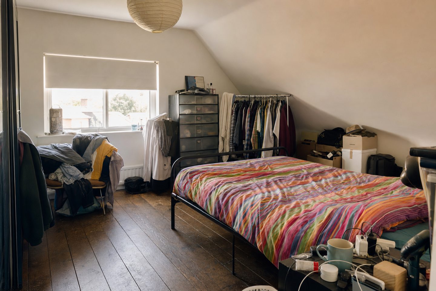 An attic bedroom under the slope — Original