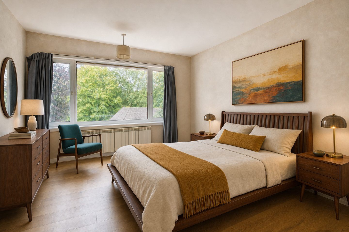 Das Mid-Century-Schlafzimmer — In diesem Stil